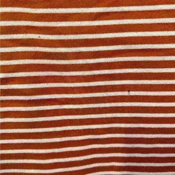 π₯ Fossil Addison burnt Orange Stripe knit Dress Size medium casual school summer - Picture 8 of 13